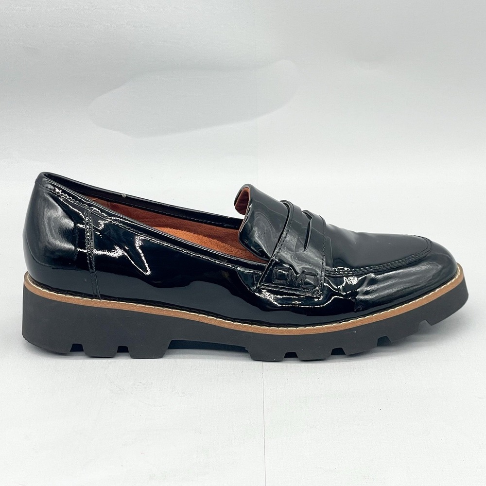 Vionic Black Patent Leather Loafers